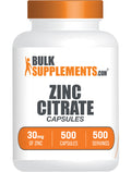 BulkSupplements.com Zinc Citrate 500 capsules bottle image