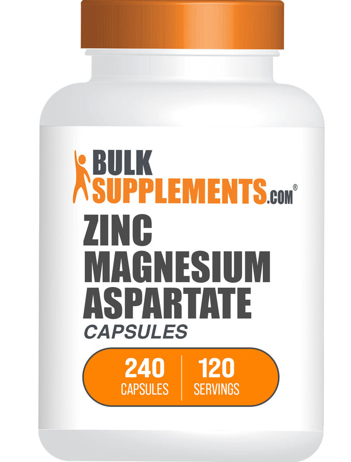 BulkSupplements.com Zinc Magnesium Aspartate 240 capsules bottle image
