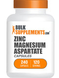 BulkSupplements.com Zinc Magnesium Aspartate 240 capsules bottle image